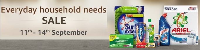 India Desire : Amazon Home Essential Sale 11th-14th Sep: Upto 50% Off + Extra 10% Cashback on Everyday Household Needs